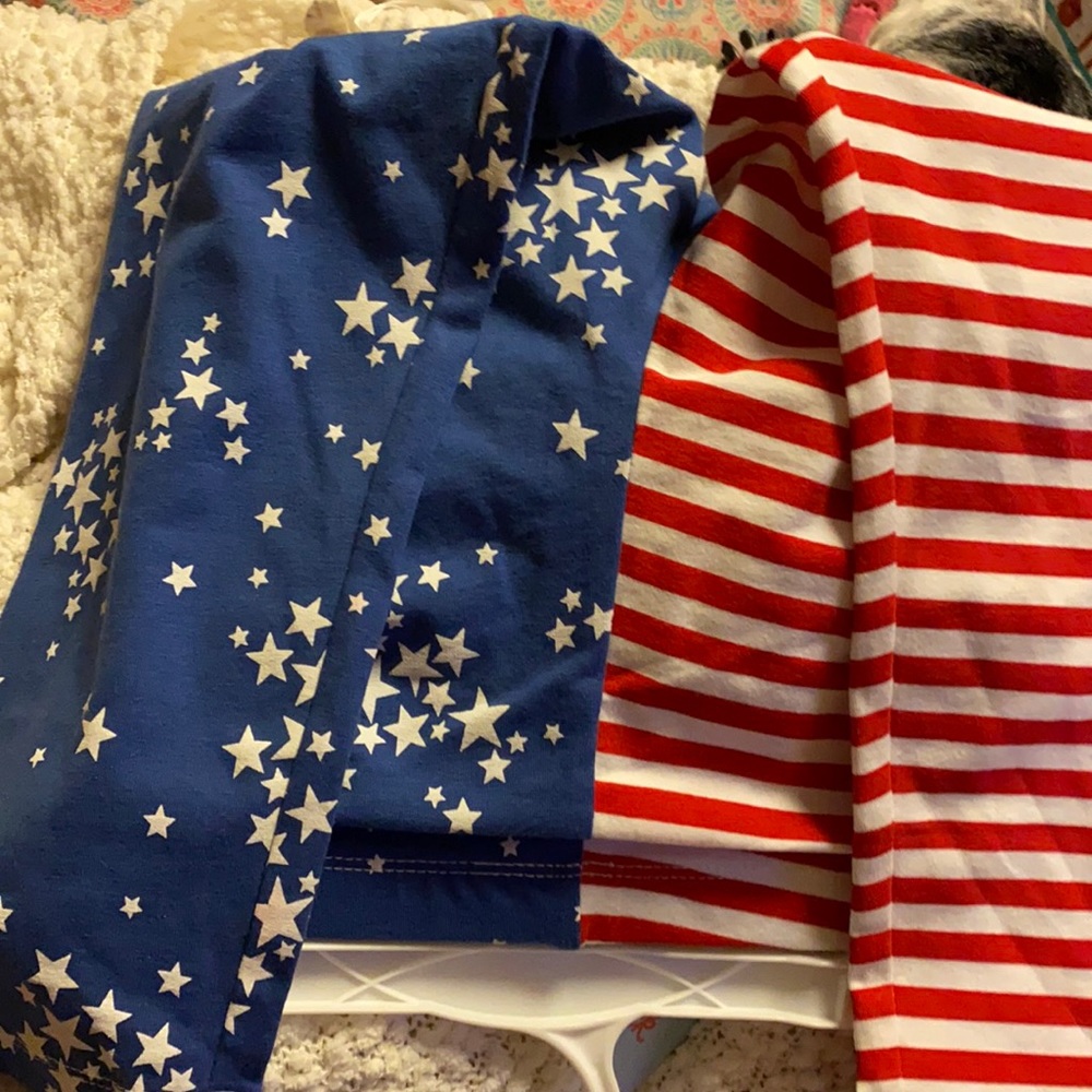 Cat and Jack L red strip and star’s pants